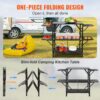 VEVOR Camping-Küchentisch, Aluminium, Faltbar, Tragbar, Outdoor-Kochstation mit 4 Eisenseiten, 2 Regalen und Tragetasche, Schnelle Installation für Picknick, Grillen, Strand, Reisen usw. – Bild 4