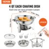 VEVOR 2 Stk. Chafing Dish Profi Set Wärmebehälter Edelstahl + Glas Buffet Set Rund 2 x 3,5 L, 33,5 x 33,5 x 7 cm Jeder Behälter, Speisewärmer für Buffets, Familienfeiern, Bankette, Hochzeiten usw. – Bild 2 VEVOR 2 Stk. Chafing Dish Profi Set Wärmebehälter Edelstahl + Glas Buffet Set Rund 2 x 3,5 L, 33,5 x 33,5 x 7 cm Jeder Behälter, Speisewärmer für Buffets, Familienfeiern, Bankette, Hochzeiten usw. – Bild 2