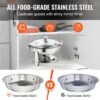 VEVOR 2 Stk. Chafing Dish Profi Set Wärmebehälter Edelstahl + Glas Buffet Set Rund 2 x 3,5 L, 33,5 x 33,5 x 7 cm Jeder Behälter, Speisewärmer für Buffets, Familienfeiern, Bankette, Hochzeiten usw. – Bild 3 VEVOR 2 Stk. Chafing Dish Profi Set Wärmebehälter Edelstahl + Glas Buffet Set Rund 2 x 3,5 L, 33,5 x 33,5 x 7 cm Jeder Behälter, Speisewärmer für Buffets, Familienfeiern, Bankette, Hochzeiten usw. – Bild 3