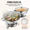VEVOR 2 Stk. Chafing Dish Profi Set Wärmebehälter Edelstahl + Glas Buffet Set Rund 2 x 3,5 L, 33,5 x 33,5 x 7 cm Jeder Behälter, Speisewärmer für Buffets, Familienfeiern, Bankette, Hochzeiten usw. – Bild 4 VEVOR 2 Stk. Chafing Dish Profi Set Wärmebehälter Edelstahl + Glas Buffet Set Rund 2 x 3,5 L, 33,5 x 33,5 x 7 cm Jeder Behälter, Speisewärmer für Buffets, Familienfeiern, Bankette, Hochzeiten usw. – Bild 4