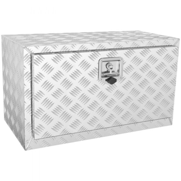 VEVOR Truckbox Werkzeugbox Anhängerbox Werkzeugkasten 760x355x405mm Pickup-Aufbewahrungsbox, Aluminium-Diamantplatten-Werkzeugkasten mit Schloss & Schlüsseln, Wasserdichte Anhänger-Aufbewahrungsbox