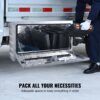 VEVOR Truckbox Werkzeugbox Anhängerbox Werkzeugkasten 760x355x405mm Pickup-Aufbewahrungsbox, Aluminium-Diamantplatten-Werkzeugkasten mit Schloss & Schlüsseln, Wasserdichte Anhänger-Aufbewahrungsbox – Bild 3