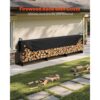 VEVOR Kaminholzregal Metall 386x36x117cm Brennholzregal Stahlrahmen Pulverbeschichtet Kaminholzunterstand 400kg mit Wasserdichter Abdeckung Stapelhilfe Holzunterstand für Veranda Garten Terrasse Hof – Bild 2