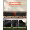 VEVOR Kaminholzregal Metall 386x36x117cm Brennholzregal Stahlrahmen Pulverbeschichtet Kaminholzunterstand 400kg mit Wasserdichter Abdeckung Stapelhilfe Holzunterstand für Veranda Garten Terrasse Hof – Bild 4