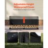 VEVOR Kaminholzregal Metall 259x36x117cm Brennholzregal Stahlrahmen Pulverbeschichtet Kaminholzunterstand 300kg mit Wasserdichter Abdeckung Stapelhilfe Holzunterstand für Veranda Garten Terrasse Hof – Bild 4
