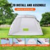 VEVOR Tragbarer Sprühschutz 305 x 213 x 183 cm mit eingebautem Boden & Einwegfolie & Belüftungsöffnung, Große Farbkabine für DIY Sprühmalerei, Hobby Farbkabine Werkzeug Malstation, Sprühlackzelt Weiß – Bild 5 VEVOR Tragbarer Sprühschutz 305 x 213 x 183 cm mit eingebautem Boden & Einwegfolie & Belüftungsöffnung, Große Farbkabine für DIY Sprühmalerei, Hobby Farbkabine Werkzeug Malstation, Sprühlackzelt Weiß – Bild 5