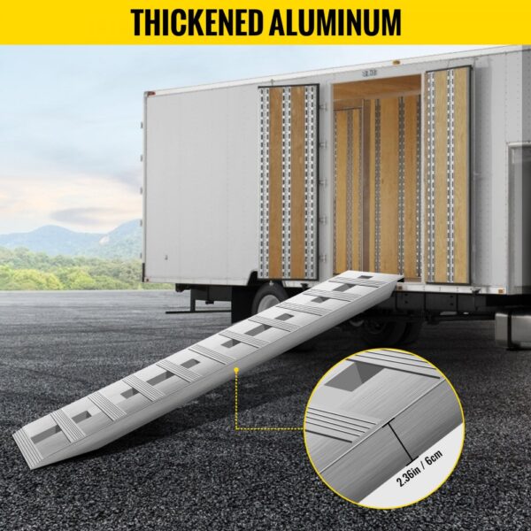 VEVOR 1520 x 305 mm Aluminiumrampen 2 Stk. ATV-Rampen Laderampen 2722 kg Kapazität Bis zu 406 mm Ladehöhe – Bild 5