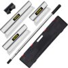 VEVOR Dekorspachtel Set 25 cm / 40 cm/ 60 cm Breitspachtel, 0,89 - 2 m Klingenlänge Trockenbau Flächenspachtel, 0,5 mm Klingenstärke Fassadenspachtel aus Edelstahl, ergonomischer Griff Gipserspachtel
