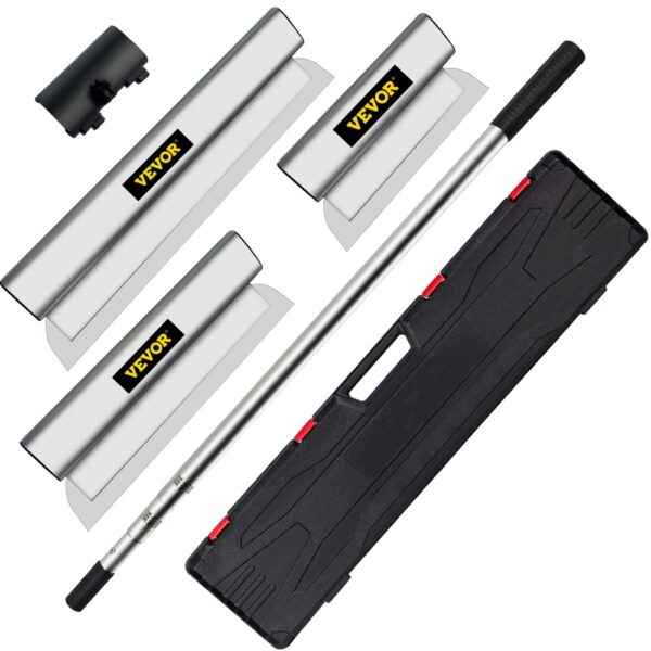 VEVOR Dekorspachtel Set 25 cm / 40 cm/ 60 cm Breitspachtel, 0,89 - 2 m Klingenlänge Trockenbau Flächenspachtel, 0,5 mm Klingenstärke Fassadenspachtel aus Edelstahl, ergonomischer Griff Gipserspachtel