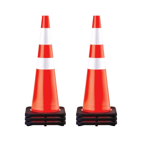 VEVOR 6er-Pack 36-Zoll-Verkehrskegel, Sicherheits-Straßenparkkegel mit schwarzer beschwerter Basis, Orangefarbene PVC-Verkehrssicherheitskegel, Gefahrenkegel VEVOR 6er-Pack 36-Zoll-Verkehrskegel, Sicherheits-Straßenparkkegel mit schwarzer beschwerter Basis, Orangefarbene PVC-Verkehrssicherheitskegel, Gefahrenkegel