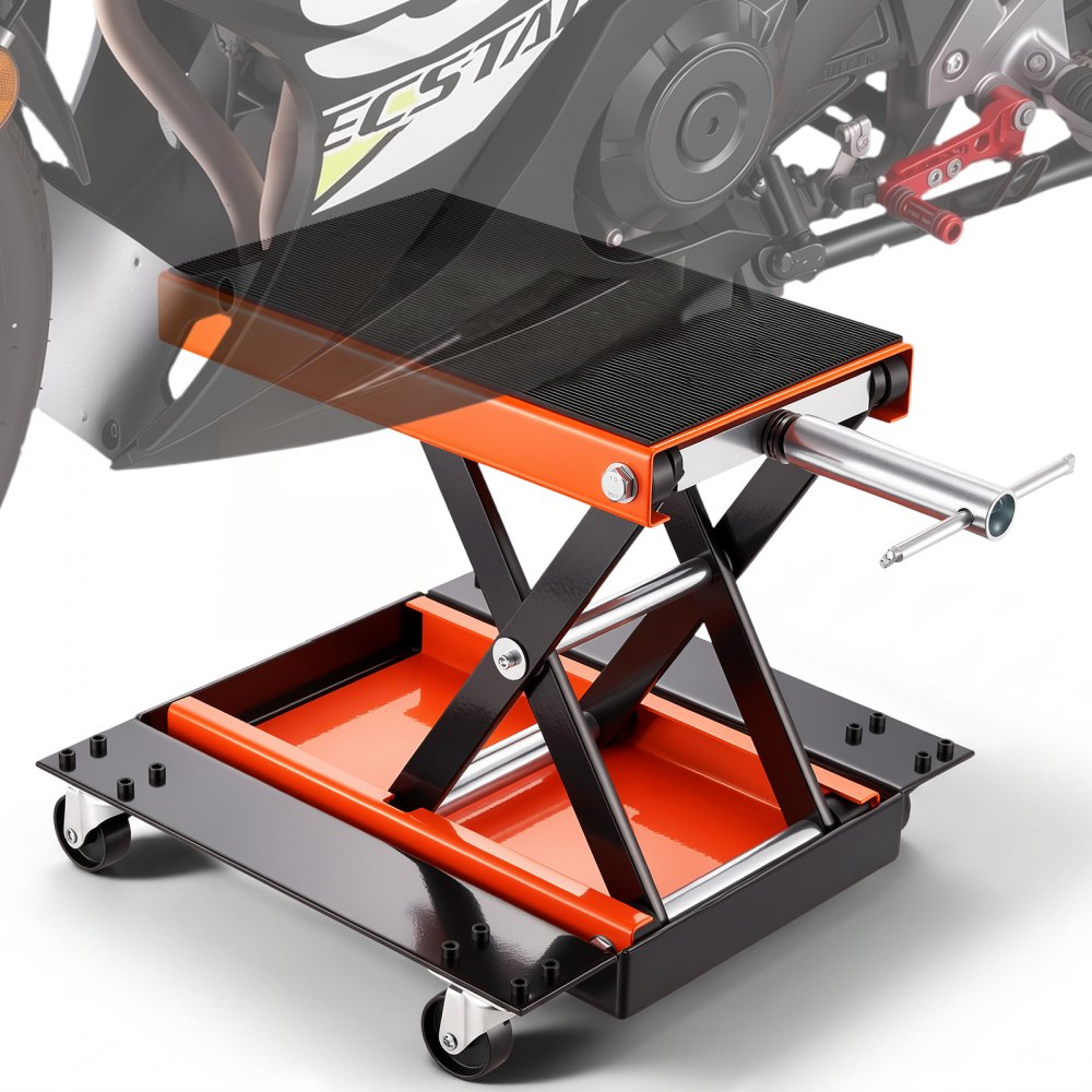VEVOR Motorradheber 0,5 t Belastbar Motorrad Heber, 120–390 mm Motorradhebebühne Montagebock Motorrad, Einstellbare Motorradheber Montagebock Motorradlift, Motoständer Garage & Außenbereichen