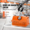 VEVOR Lasthebemagnet Kranmagnet (1500 kg Tragfähigkeit, 3750 kg Zugkraft, -40 bis 80 ℃), 16 Stk. Magnete Handgesteuertes Gabelanheben Magnetlifter Magnetheber Gelb Neodymium Lifting Magnet Werkzeug – Bild 2