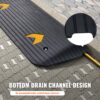 VEVOR Schwellenrampe Vollgummi Türschwellenrampe 15Tonnen Tragfähigkkeit Bordsteinrampe mit Kanal 110x32x3,8cm Rollstuhlrampe Auffahrrampe Gummirampe Ideal für unebenen Boden Bordsteinkanten – Bild 5