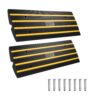 VEVOR 2x Schwellenrampe Vollgummi Türschwellenrampe Max. Belastbarkeit 15Tonnen Bordsteinrampe mit 5,5x3,5cm