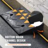 VEVOR Schwellenrampe Vollgummi Türschwellenrampe Max. Tragfähigkeit bis zu 15Tonnen Bordsteinrampe 50x30x10,8cm Rollstuhlrampe Auffahrrampe Gummirampe Geeignet für unebenen Boden Bordsteinkanten – Bild 5