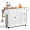 VEVOR Servierwagen Küchenwagen 1430 x 680 x 990 mm, 136 kg Belastbar Kücheninsel Küchenschrank, Rollwagen Küchentrolley mit Handtuchhalter & 2 Schubladen, Mikrowellenschrank Küchenrollwagen Massivholz VEVOR Servierwagen Küchenwagen 1430 x 680 x 990 mm, 136 kg Belastbar Kücheninsel Küchenschrank, Rollwagen Küchentrolley mit Handtuchhalter & 2 Schubladen, Mikrowellenschrank Küchenrollwagen Massivholz