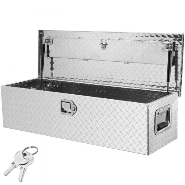 VEVOR 990 x 330 x 254 mm Werkzeugkasten für Lkw-Ladefläche, Abschließbar 83 L Truckbox Werkzeugbox Aufbewahrungs-Werkzeugkasten, 39 kg Tragfähigkeit Werkzeugkiste Organizer für Wohnmobil, PKW usw.