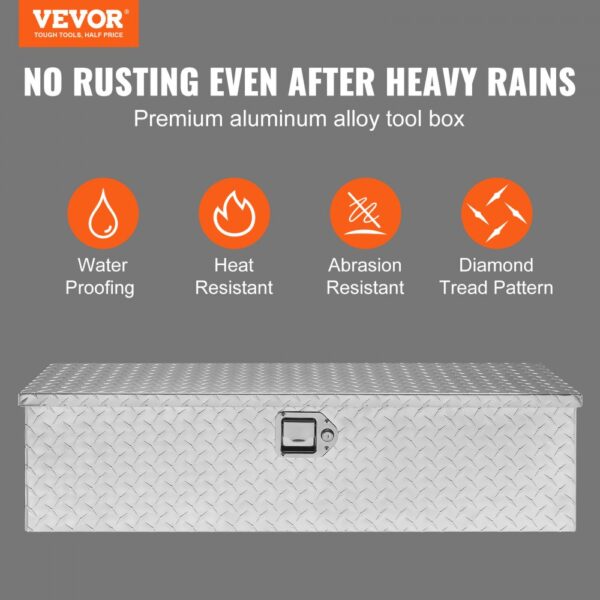 VEVOR 990 x 330 x 254 mm Werkzeugkasten für Lkw-Ladefläche, Abschließbar 83 L Truckbox Werkzeugbox Aufbewahrungs-Werkzeugkasten, 39 kg Tragfähigkeit Werkzeugkiste Organizer für Wohnmobil, PKW usw. – Bild 2