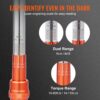 VEVOR Drehmomentschlüssel 3/8", 14–110Nm Drehmomentschlüssel Fahrrad & Motorrad Set, ± 3% Fehlergenauigkeit mit 2 Verlängerungsstangen 152,4mm, 3/8-1/2" & 3/8- 1/4" Adapter, 72 Zähne Einstellbar – Bild 4