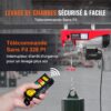 VEVOR 230V Elektrische Seilwinde 400kg bis 800kg Hubhöhe 12m Seilzug Motorwinde 1450W Motor Flaschenzug 10m/min Hubgeschwindigkeit Hebezug mit kabelloser Fernbedienung Seilhebezug Kettenzug – Bild 3