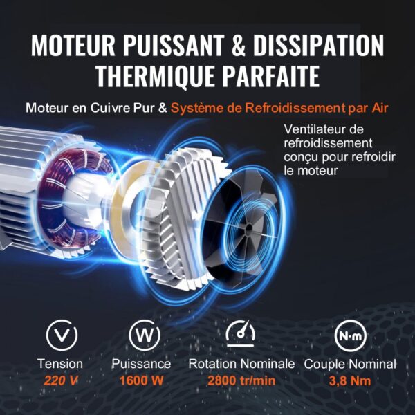 VEVOR 230V Elektrische Seilwinde 500kg bis 1000kg Hubhöhe 12m Seilzug Motorwinde 1600W Motor Flaschenzug 10m/min Hubgeschwindigkeit Hebezug mit kabelgebundener Fernbedienung Seilhebezug Kettenzug – Bild 5