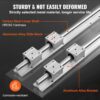 VEVOR Linearführung Linearschiene 2 Stk. SBR20-1000mm Kohlenstoffstahl Aluminium Führungsschiene mit 4 Stk. SBR20UU-Gleitblöcke Linearlager Lagerblock CNC Teile für 3D Drucker Fräs-/Drehmaschine – Bild 3