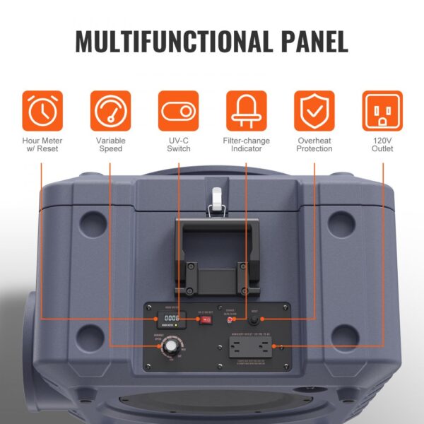 VEVOR Luftreiniger mit 3-stufiger stapelbarer Negativluftmaschine mit 800 CFM – Bild 4 VEVOR Luftreiniger mit 3-stufiger stapelbarer Negativluftmaschine mit 800 CFM – Bild 4