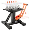 VEVOR Motorradheber Motorradhebebühne 200 kg, Montageständer Montagebock Heber Montagelift 255-460 mm Einstellbare Höhe, 0–120 mm Bühne Stahl Reparatur Wartung für Motorräder Orange + Schwarz