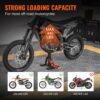 VEVOR Motorradheber Motorradhebebühne 200 kg, Montageständer Montagebock Heber Montagelift 255-460 mm Einstellbare Höhe, 0–120 mm Bühne Stahl Reparatur Wartung für Motorräder Orange + Schwarz – Bild 5