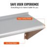 VEVOR 12" x 36" Edelstahlregal, wandmontiertes schwebendes Regal mit Halterungen, 250 lbs Tragkraft, gewerbliche Regale, robustes Lagerregal für Restaurant, Küche, Bar, Zuhause und Hotel – Bild 4