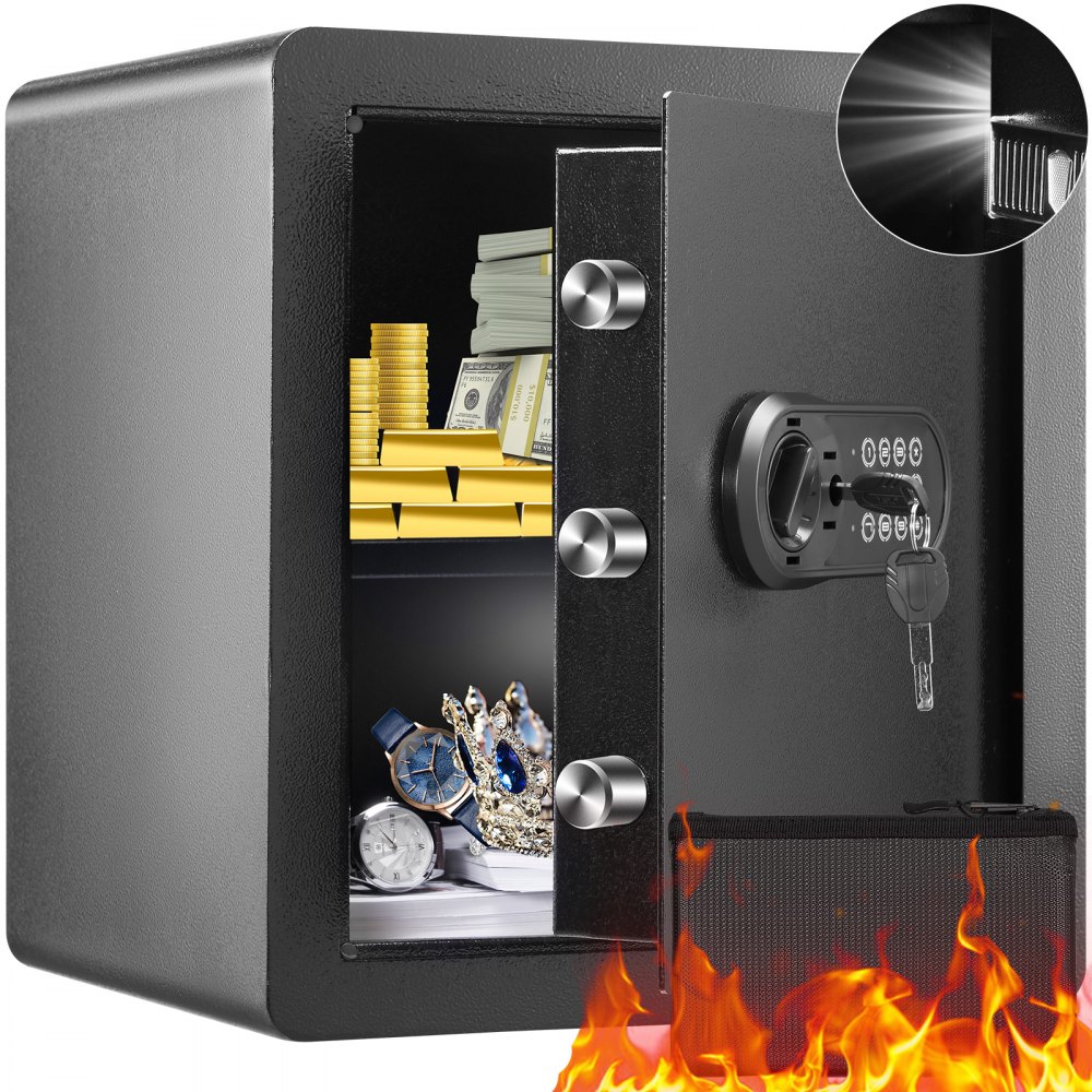 VEVOR Safe Tresor Dokumententresor Geldschrank Wandtresor 51 L Büro