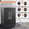 VEVOR Safe Tresor 62 L, Möbeltresor mit Feuerfester Geldtasche, Passwort & Schlüssel & Fingerabdruck Herausnehmbares Regal, Innenschrank, Wandtresor für Bargeld, Schmuck, Dokumente, Wertsache – Bild 3