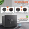 VEVOR Tresor 0,034 m³ Heimtresor Stahl für Bargeld Gold 15,8 x 11,8 x 35,05cm – Bild 3