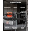 VEVOR Diamant Bohranlage 3200 W Diamantkernbohrmaschine Kernbohrgerät 0-750 U/min Kernbohrmaschine, 26 cm Magnetbohrmaschine Geeignet zum Bohren von Stahlbeton, Marmor usw. – Bild 5