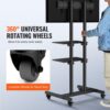 VEVOR Mobiler TV-Ständer Mobiler TV-Wagen mit Rollen und einem Tablett – Bild 4
