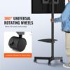 VEVOR TV Ständer mit Rollen Universal 1430–1538 mm Höhenverstellbar, 100 x 100 mm / 400 x 400 mm, 39,9 kg Belastbarer Bodenständer Standfuß Passend für 58,42-152,4 cm Fernsehen, TV-Halterung – Bild 5 VEVOR TV Ständer mit Rollen Universal 1430–1538 mm Höhenverstellbar, 100 x 100 mm / 400 x 400 mm, 39,9 kg Belastbarer Bodenständer Standfuß Passend für 58,42-152,4 cm Fernsehen, TV-Halterung – Bild 5