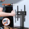 VEVOR TV Ständer mit Rollen Universal 615–670 mm Höhenverstellbar, 75 x 75 mm, 400 x 400 mmm 41 kg Belastbar Bodenständer Standfuß Mobil Wagen Fernsehständer, Stabile Halterung Fernsehtisch – Bild 5