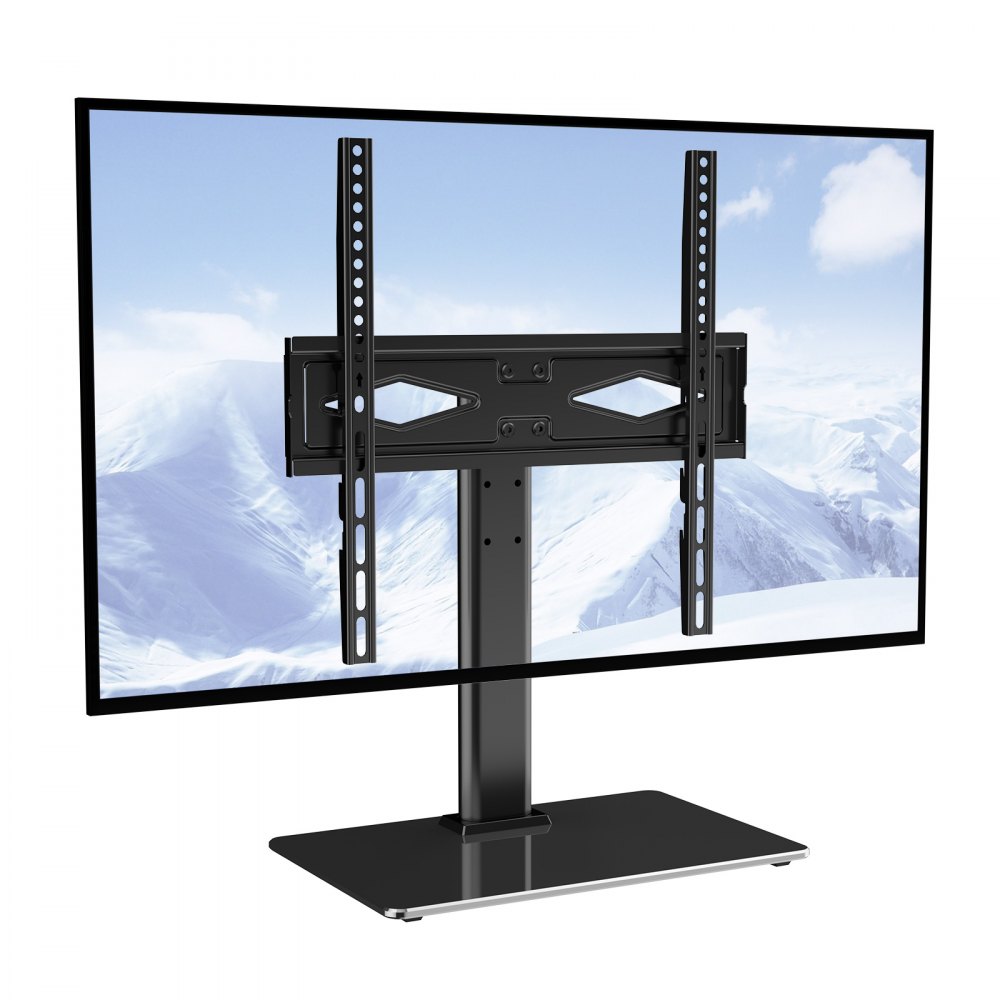 VEVOR TV Ständer mit Rollen Universal 615–670 mm Höhenverstellbar, 75 x 75 mm, 400 x 400 mmm 41 kg Belastbar Bodenständer Standfuß Mobil Wagen Fernsehständer, Stabile Halterung Fernsehtisch