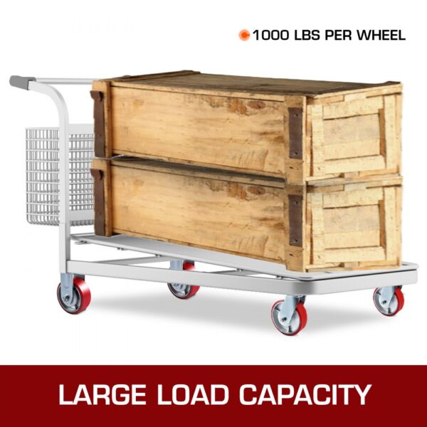 VEVOR 4er-Pack Lenkrollen 6 x 2 Zoll, 2 starre und 2 Lenkrollen mit Seitenbremse, Polyurethan-Eisenkernplatte, 1000 Pfund Tragkraft pro Rad – Bild 4 VEVOR 4er-Pack Lenkrollen 6 x 2 Zoll, 2 starre und 2 Lenkrollen mit Seitenbremse, Polyurethan-Eisenkernplatte, 1000 Pfund Tragkraft pro Rad – Bild 4