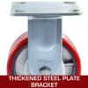 VEVOR 4er-Pack Lenkrollen 6 x 2 Zoll, 2 starre und 2 Lenkrollen mit Seitenbremse, Polyurethan-Eisenkernplatte, 1000 Pfund Tragkraft pro Rad – Bild 5 VEVOR 4er-Pack Lenkrollen 6 x 2 Zoll, 2 starre und 2 Lenkrollen mit Seitenbremse, Polyurethan-Eisenkernplatte, 1000 Pfund Tragkraft pro Rad – Bild 5