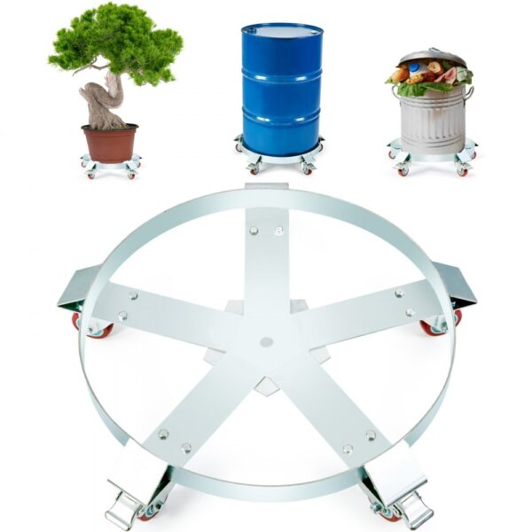 VEVOR Fassroller 250L Transportroller Kohlenstoffstahl Rollbrett Innendurchmesser Ø607mm Fasswagen mit 5 Universalrädern (2 mit Bremsen) Transportwagen zum Transport von Fass bis zu 567kg VEVOR Fassroller 250L Transportroller Kohlenstoffstahl Rollbrett Innendurchmesser Ø607mm Fasswagen mit 5 Universalrädern (2 mit Bremsen) Transportwagen zum Transport von Fass bis zu 567kg