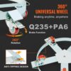 VEVOR Fassroller 250L Transportroller Kohlenstoffstahl Rollbrett Innendurchmesser Ø607mm Fasswagen mit 5 Universalrädern (2 mit Bremsen) Transportwagen zum Transport von Fass bis zu 567kg – Bild 5 VEVOR Fassroller 250L Transportroller Kohlenstoffstahl Rollbrett Innendurchmesser Ø607mm Fasswagen mit 5 Universalrädern (2 mit Bremsen) Transportwagen zum Transport von Fass bis zu 567kg – Bild 5