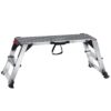 VEVOR Alu Arbeitsplattform Klappwerkbank 100x30x48,7cm Arbeitsbühne 200kg Tragfähigkeit Trittbank mit Sicherheitsschlössern Trittleiter für Zuhause Büro Werkstatt & Garage Silber