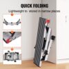 VEVOR Alu Arbeitsplattform Klappwerkbank 100x30x48,7cm Arbeitsbühne 200kg Tragfähigkeit Trittbank mit Sicherheitsschlössern Trittleiter für Zuhause Büro Werkstatt & Garage Silber – Bild 3