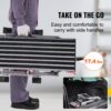 VEVOR Alu Arbeitsplattform Klappwerkbank 100x30x48,7cm Arbeitsbühne 200kg Tragfähigkeit Trittbank mit Sicherheitsschlössern Trittleiter für Zuhause Büro Werkstatt & Garage Silber – Bild 4