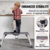 VEVOR Alu Arbeitsplattform Klappwerkbank 100x30x48,7cm Arbeitsbühne 200kg Tragfähigkeit Trittbank mit Sicherheitsschlössern Trittleiter für Zuhause Büro Werkstatt & Garage Silber – Bild 5