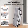 VEVOR Alu Arbeitsplattform Klappwerkbank 76x30x50,8cm Arbeitsbühne 150 kg Tragfähigkeit Trittbank mit Sicherheitsschlössern Trittleiter für Zuhause Büro Werkstatt & Garage Silber – Bild 3