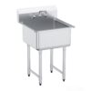 VEVOR Edelstahl Spültisch Gewerbliche Spülbecken 686 x 610 x 1041 mm, Spülbecken Edelstahl mit Wasserhahn 104 kg Tragfähigkeit, Edelstahlspüle Spülbecken Waschbecken Küche Freistehendes Spülbecken VEVOR Edelstahl Spültisch Gewerbliche Spülbecken 686 x 610 x 1041 mm, Spülbecken Edelstahl mit Wasserhahn 104 kg Tragfähigkeit, Edelstahlspüle Spülbecken Waschbecken Küche Freistehendes Spülbecken