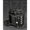 VEVOR Schweißwagen 2 Ablageflächen mit 4 Schubladen Schweißmobil Max. 100-120kg Wagen für Schweßgeräte mit 2 Gasflaschenhalterung Ideal für Handschweißen Schutzgasschweißen Argon-Lichtbogenschweißen – Bild 3