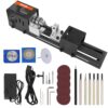 VEVOR Mini Drehbank 96W Drechselbank Max. Drehdurchmesser 70mm Drechselmaschine Spindeldrehzahl 4250–8500U/min Kopierdrechselbank mit 7-Gang-Einstellung Drehbank mit komplettem Zubehör